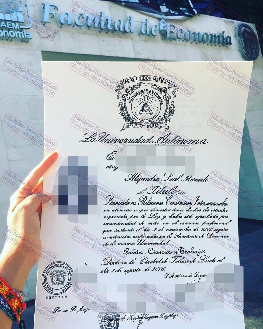 Best Fake Autonomous University of Mexico State Certificate