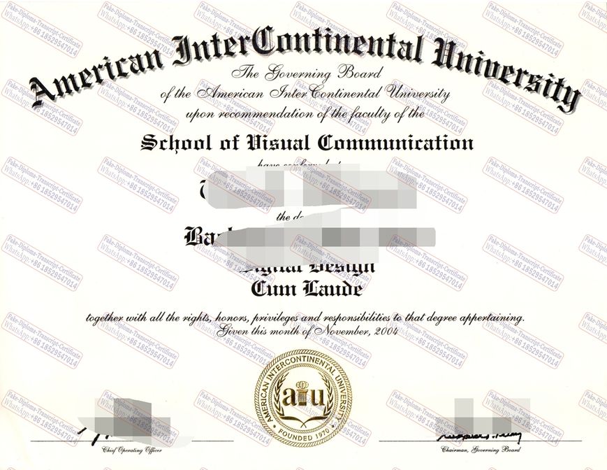 Best Fake Copy Fake American Intercontinental University Degree Certificate