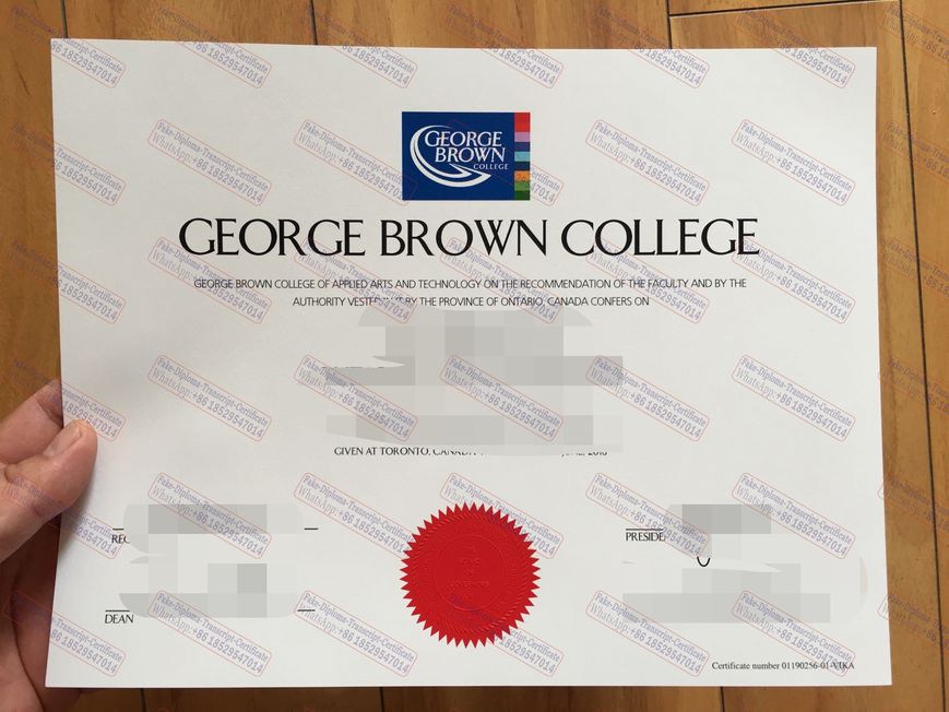 Best Fake George Brown College Certificate