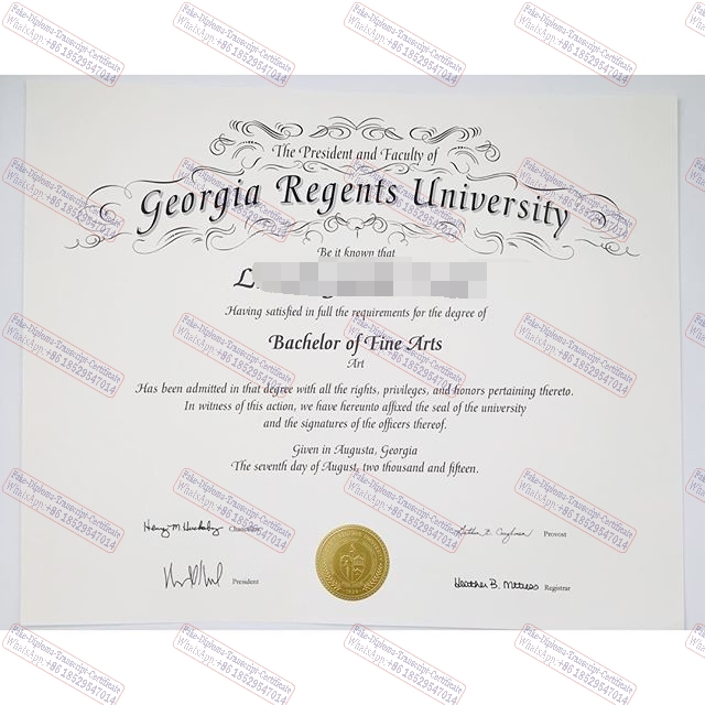 Best Fake Georgia Regents University Certificate