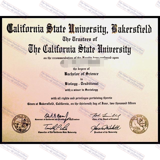 Best Fake How to create fake California State University, Bakersfield Diploma Diploma