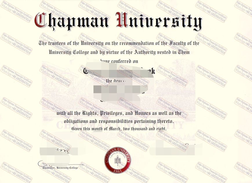 Best Fake How to order fake chapman University Certificate Certificate