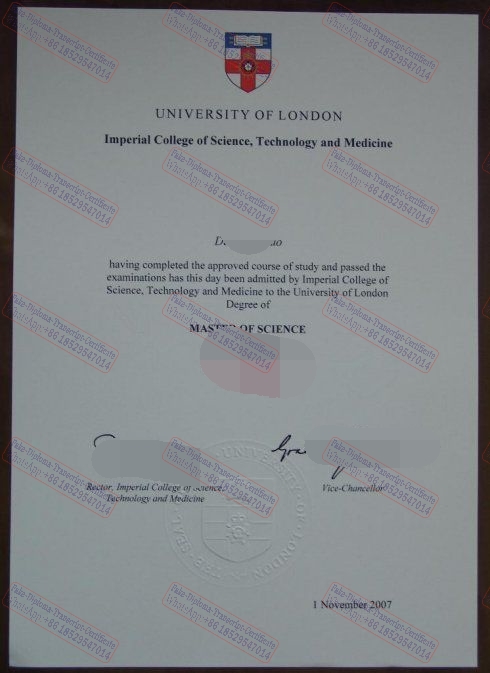 Best Fake Imperial College London Certificate