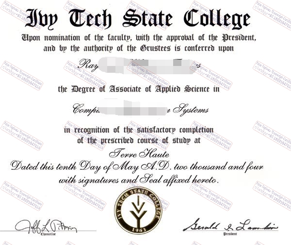 Best Fake Ivy Tech State College Certificate