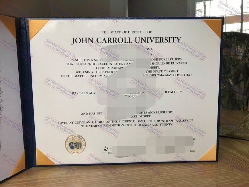 Best Fake John Carroll University Certificate