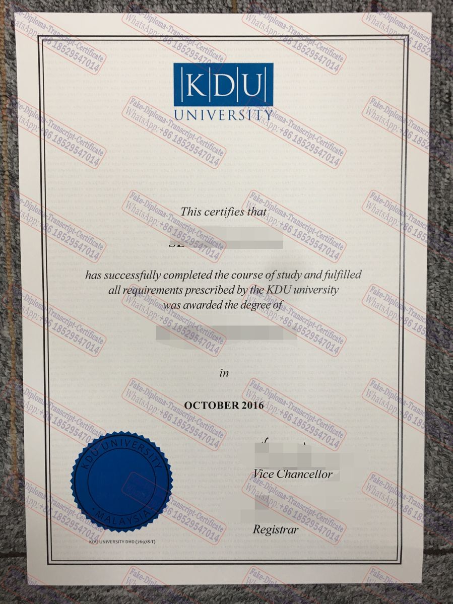 Best Fake KDU University Diploma