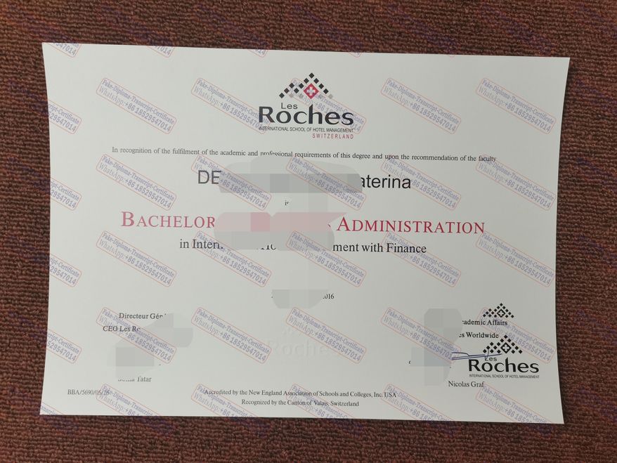 Best Fake Les Roches International School of Hotel Management Certificate