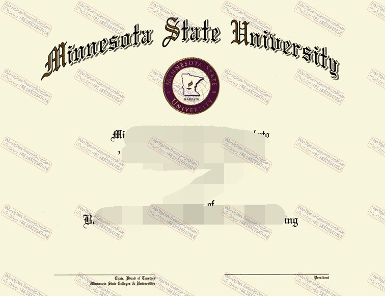 Best Fake Minnesota State University, Mankato Certificate