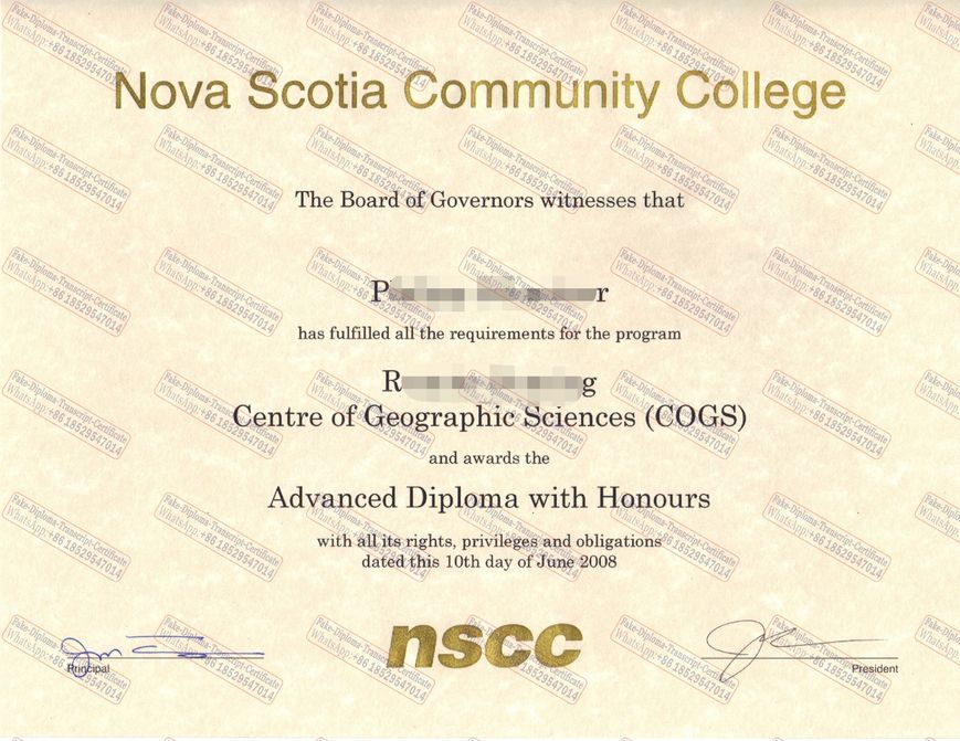 Best Fake NovaScotiaCommunityCollege Diploma