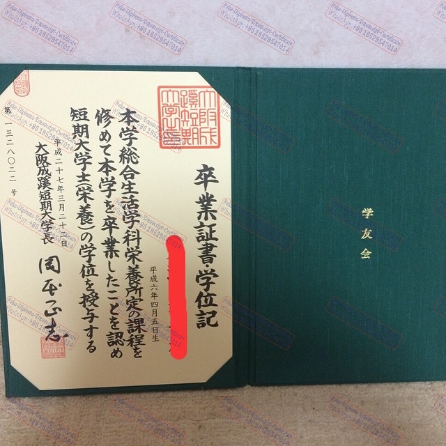 Best Fake Osaka Seikei University Certificate