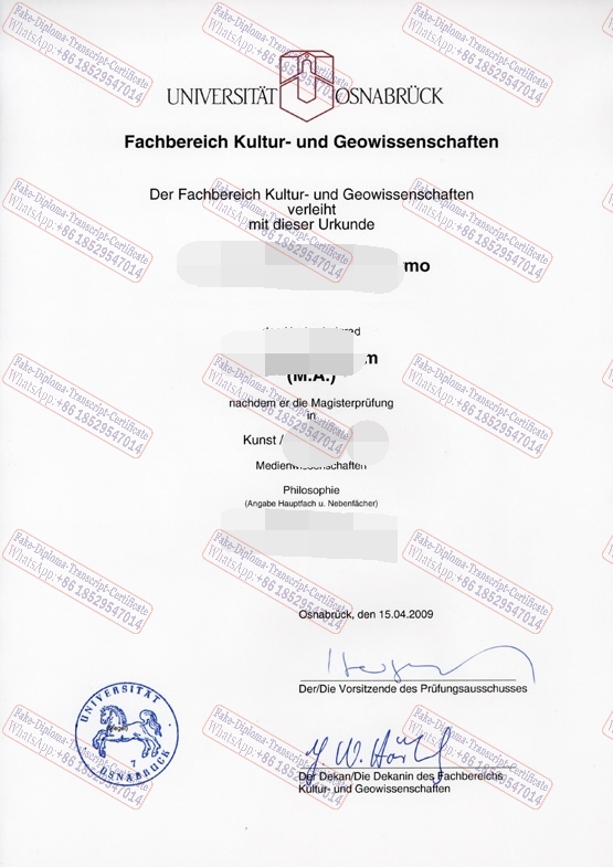 Best Fake Osnabrück University Degree