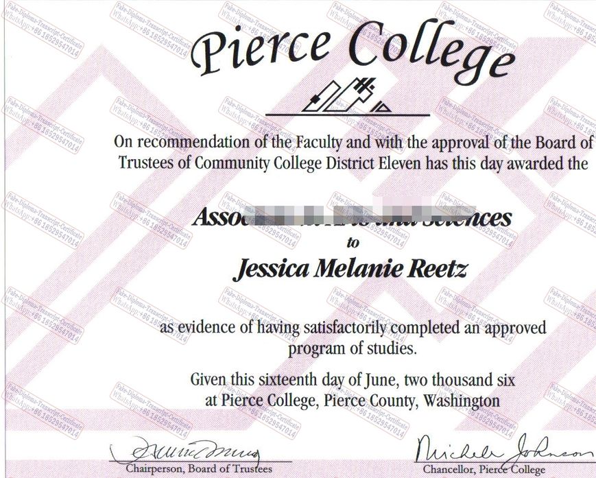 Best Fake Pierce College Diploma