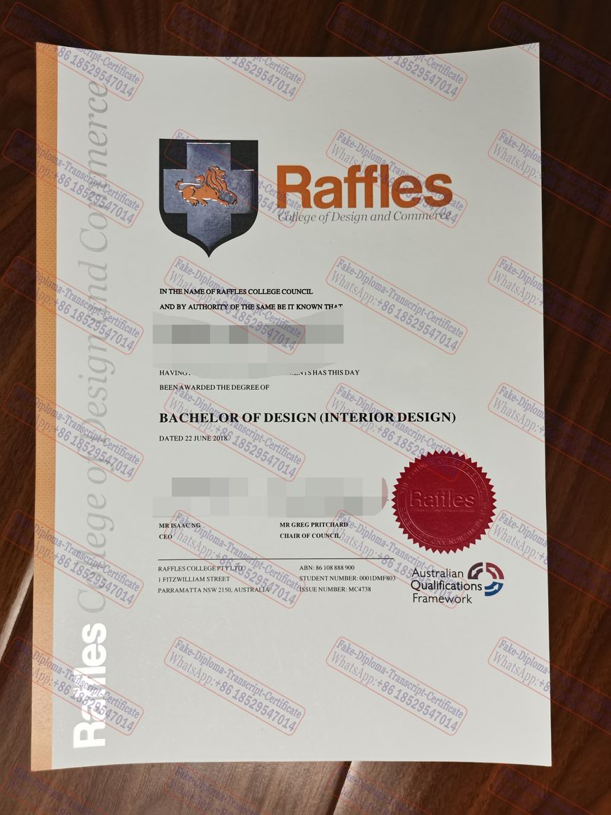 Best Fake Raffles College of Higher Education Certificate