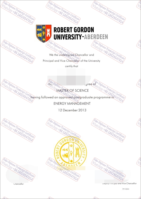 Best Fake Robert Gordon University Certificate