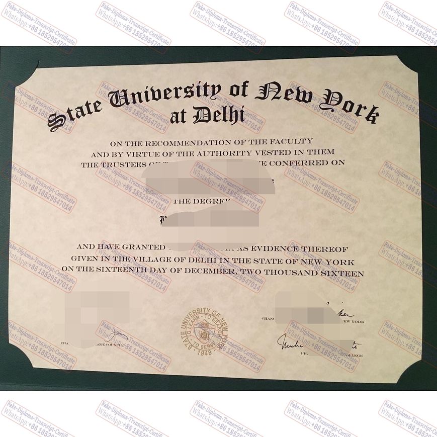 Best Fake SUNY Delhi Certificate