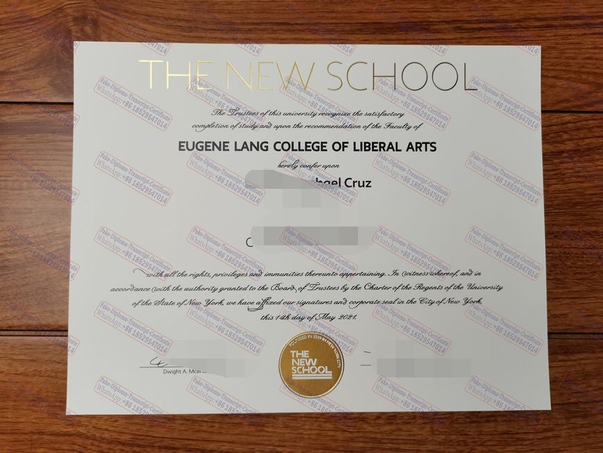 Best Fake The New School Certificate