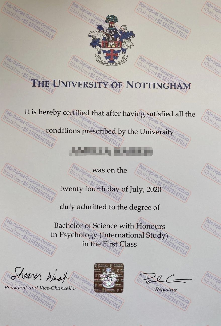 Best Fake The University of Nottingham Degree