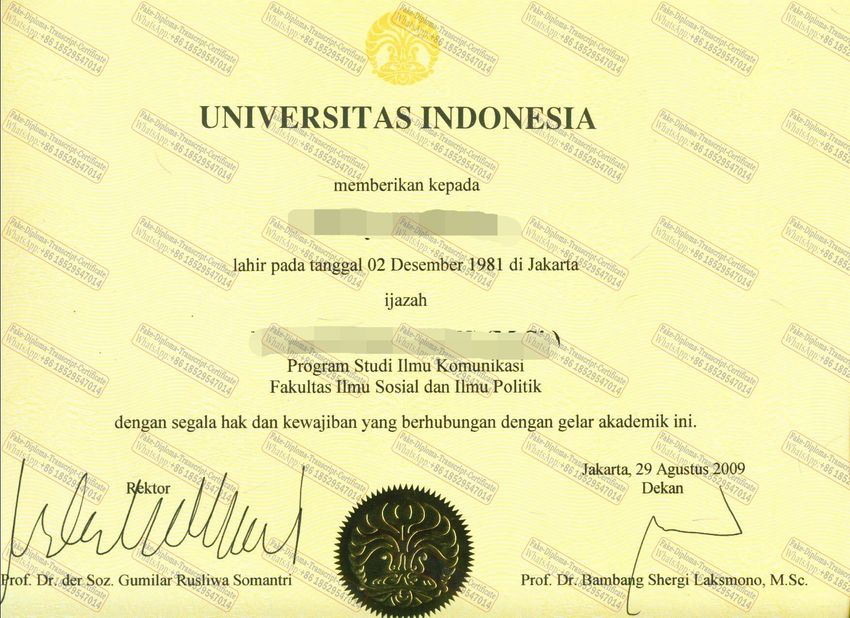 Best Fake Universitas Indonesia Degree