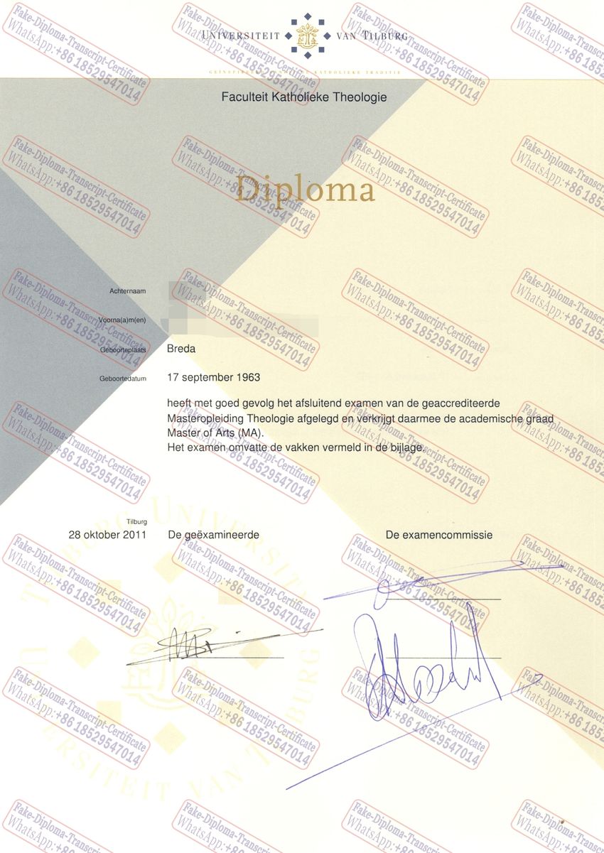 Best Fake Universiteit van Tilburg Diploma