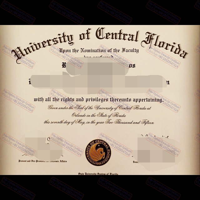 Best Fake University of Central Florida Certificate