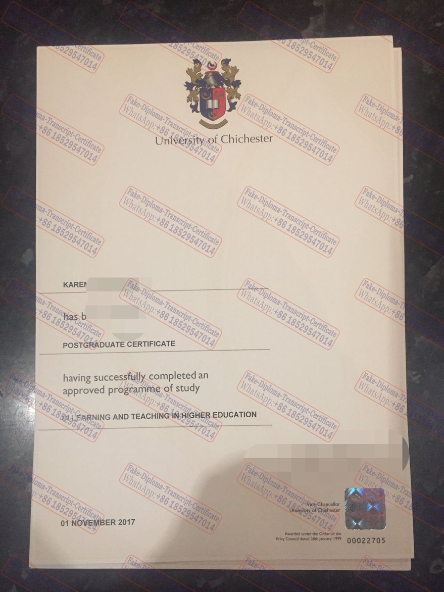 Best Fake University of Chichester Diploma