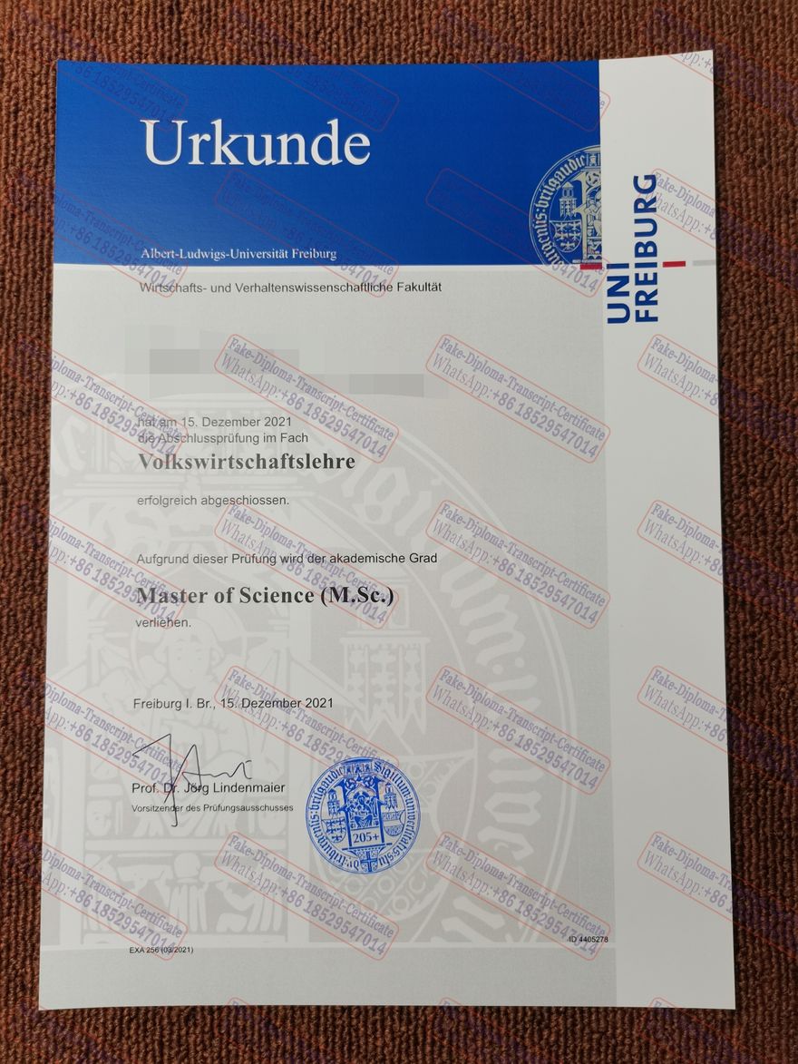 Best Fake University of Freiburg Certificate