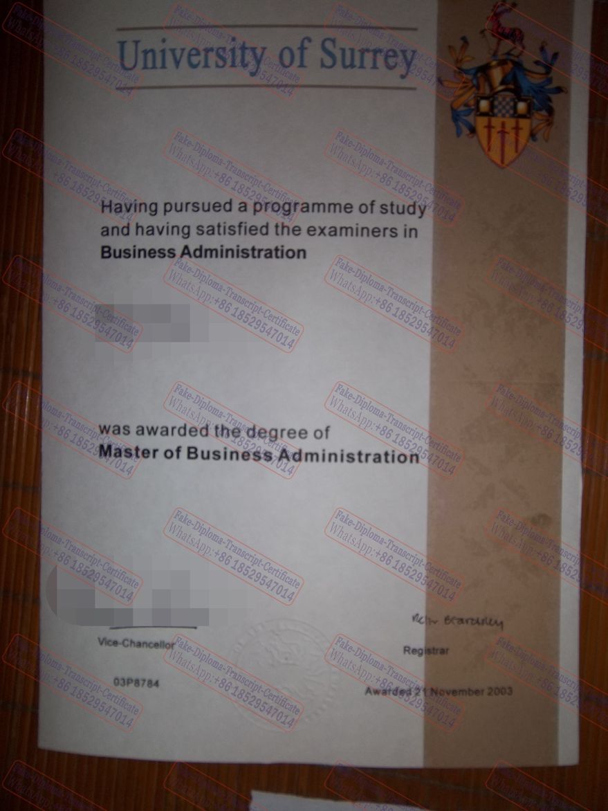 Best Fake University of Surrey Diploma