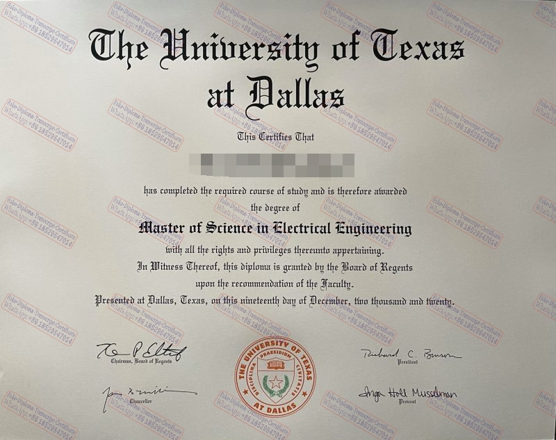 Best Fake University of Texas Dallas Diploma