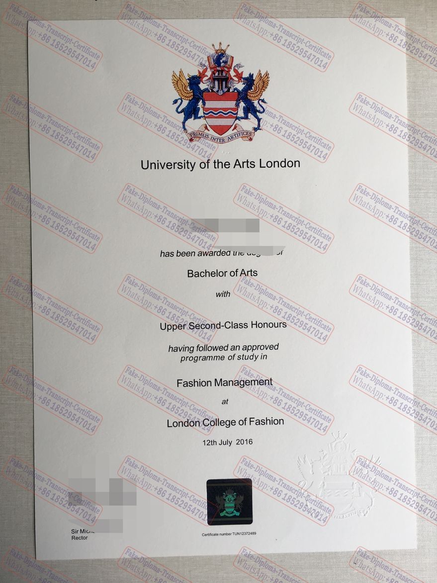 Best Fake University of the Arts London Certificate