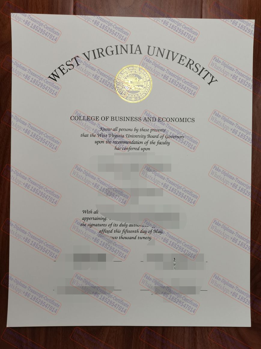 Best Fake West Virginia University Diploma