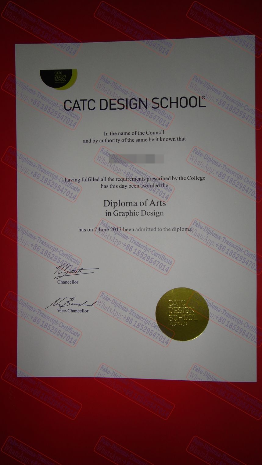 Buy fake CATC Design School Certificate