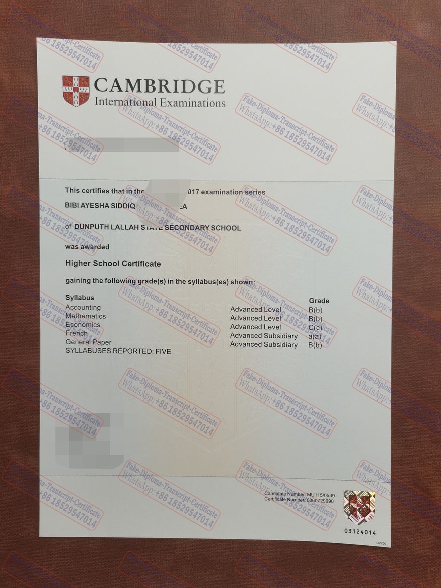 Buy fake Cambridge International Examinations Degree