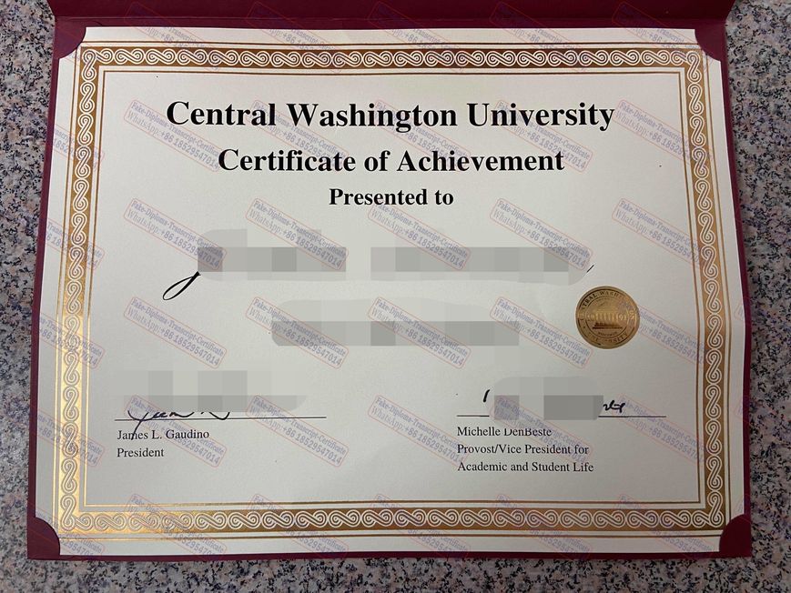 Buy fake Copy Fake Central Washington University Diploma Degree