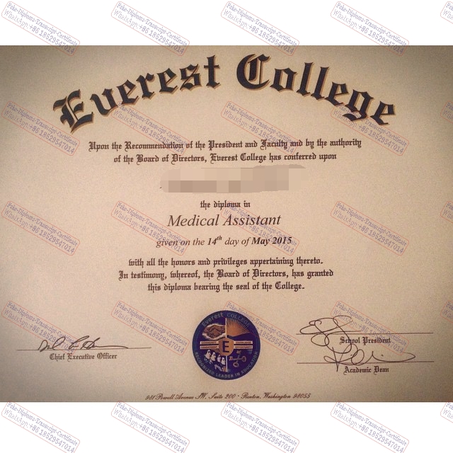 Buy fake Everest Academy IL Certificate