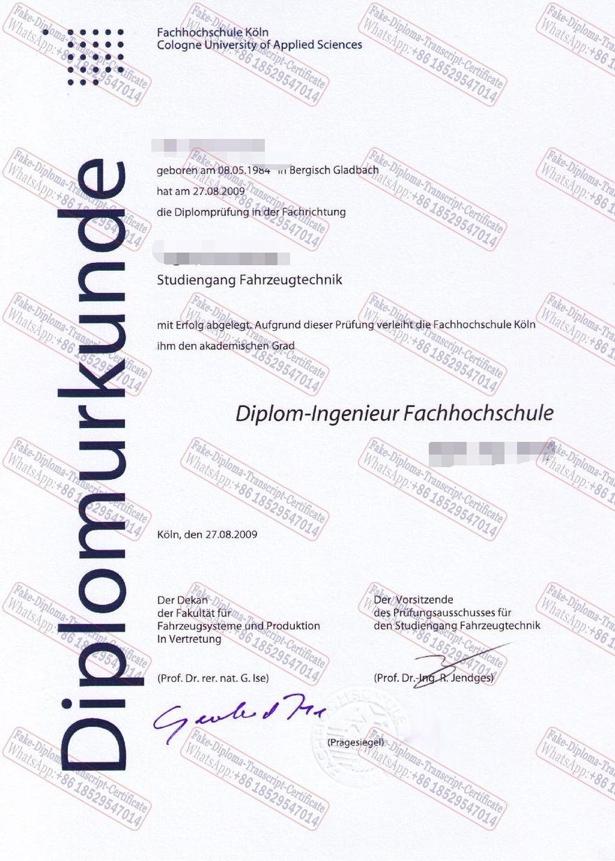 Buy fake Fachhochschule Koln Degree