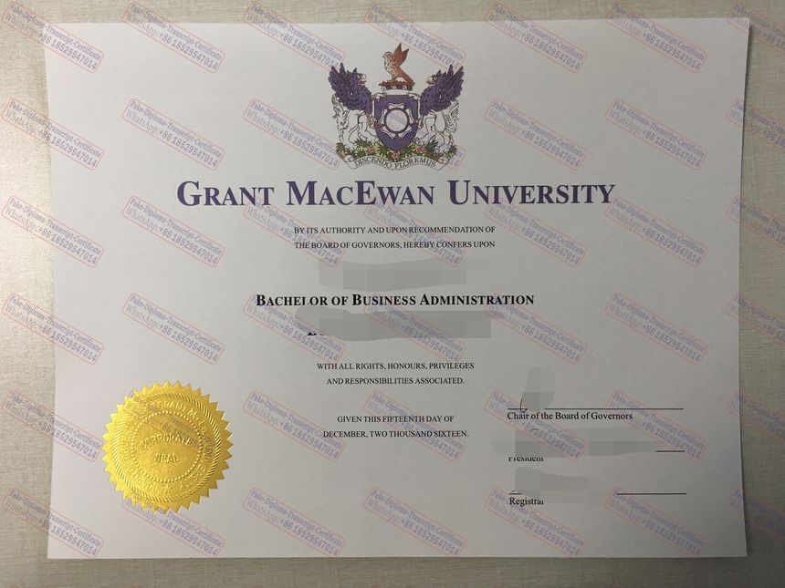 Buy fake Grant MacEwan University Degree