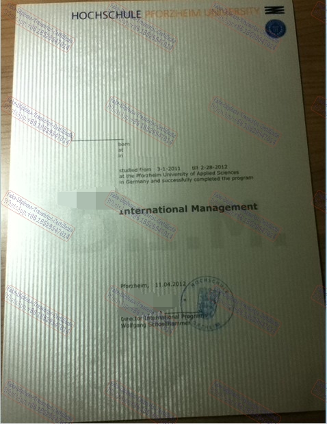 Buy fake Hochschule Pforzheim Univesity Diploma