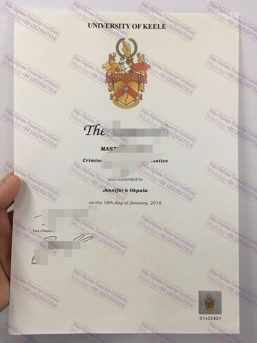 Buy fake Keele University Certificate