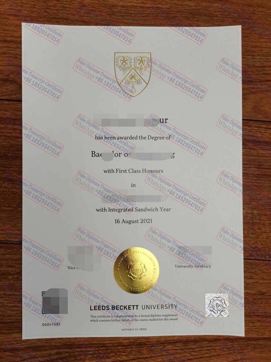 Buy fake Leeds Beckett University Certificate