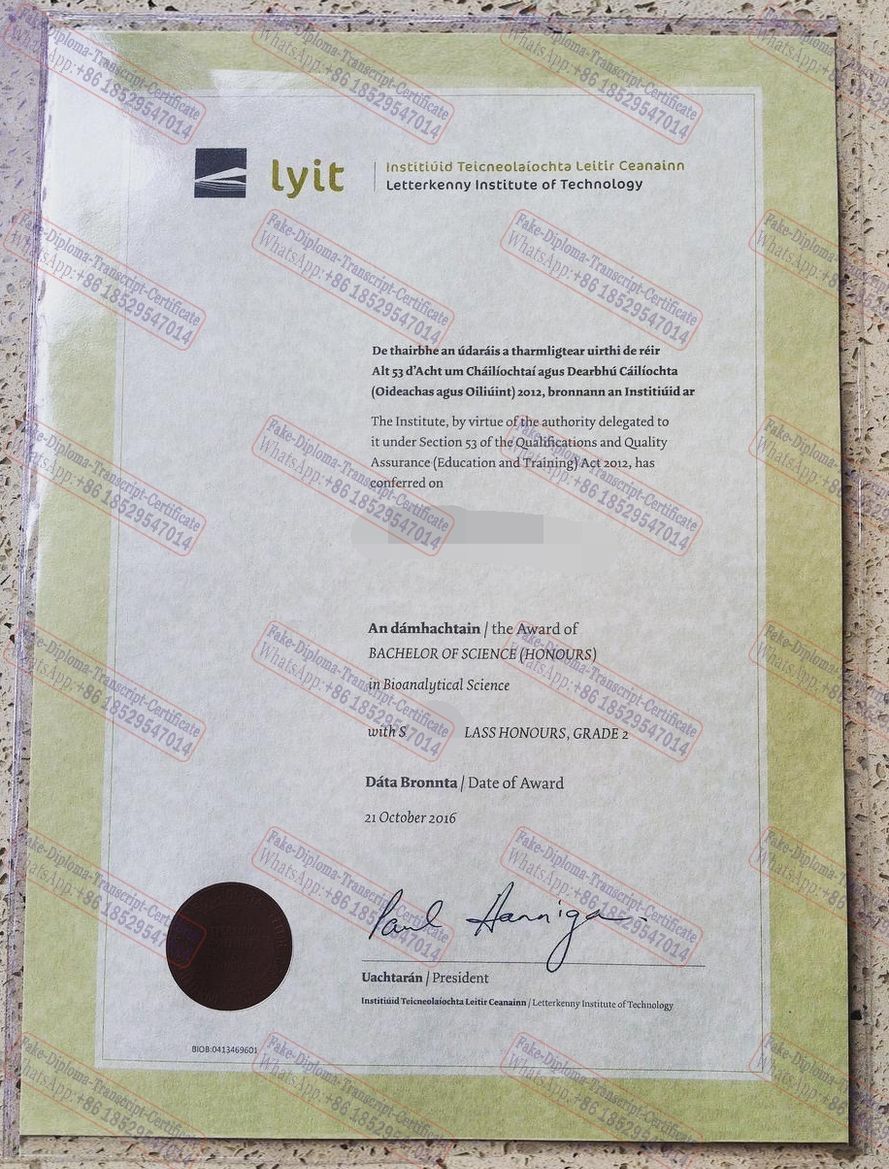 Buy fake Letterkenny Institute of Technology(LYIT) Degree