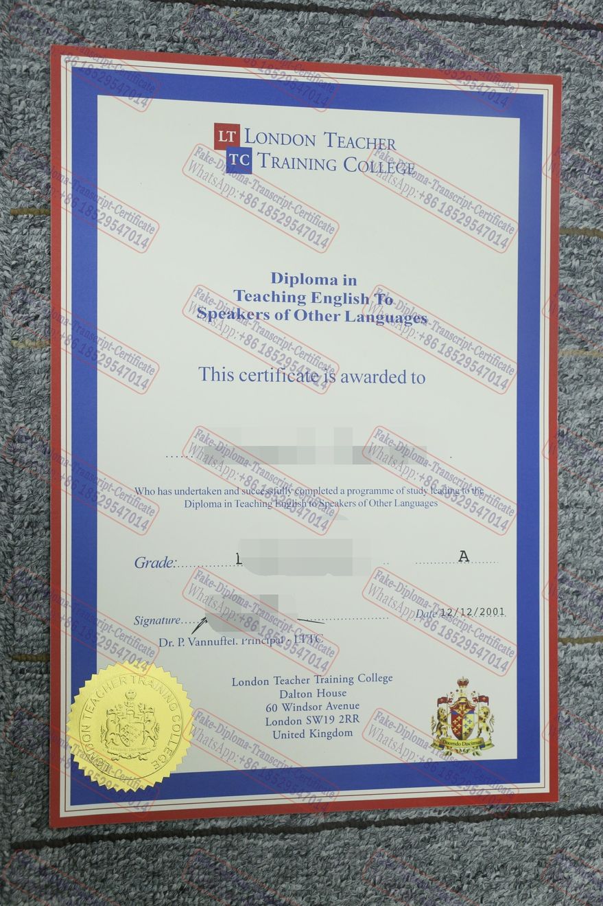 Buy fake London Teacher Training College Certificate