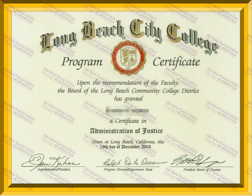 Buy fake Long Beach City College Degree