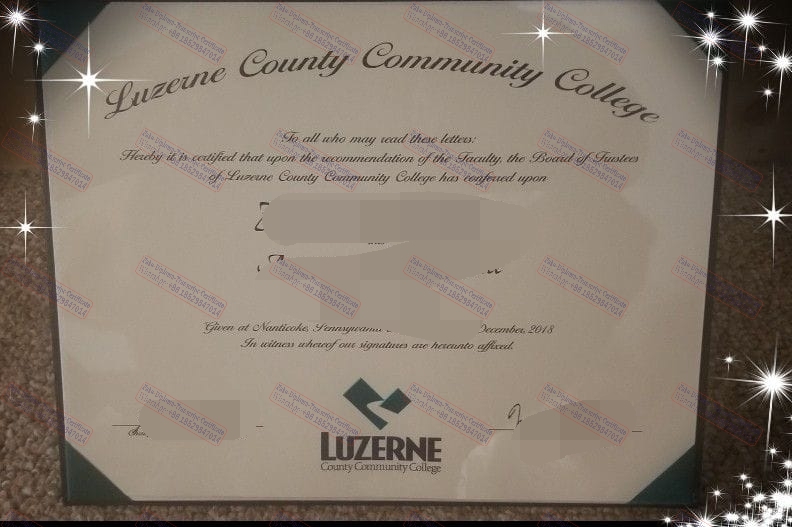 Buy fake Luzerne County Community College Certificate