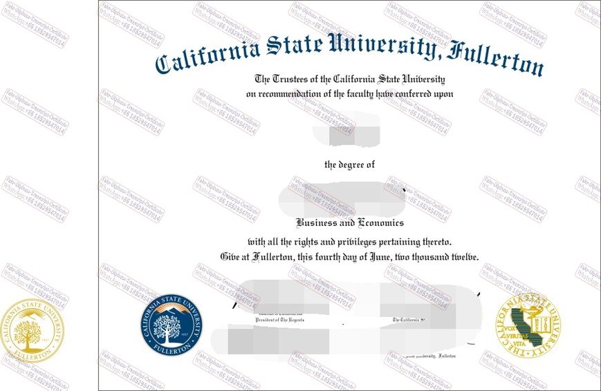 Buy fake Make fake California State University, Fullerton Diploma Certificate