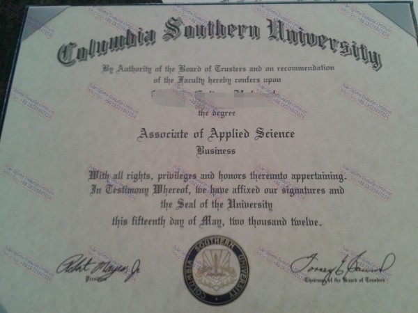 Buy fake Make fake Columbia Southern University Diploma Degree