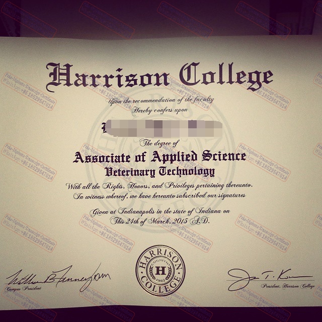 Buy fake Make fake Harrison College Diploma Certificate