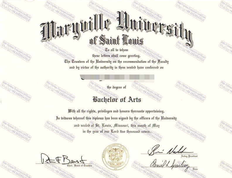 Buy fake Maryville University of Saint Louis Certificate