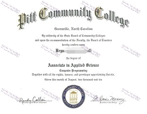 Buy fake Pitt Community College Degree