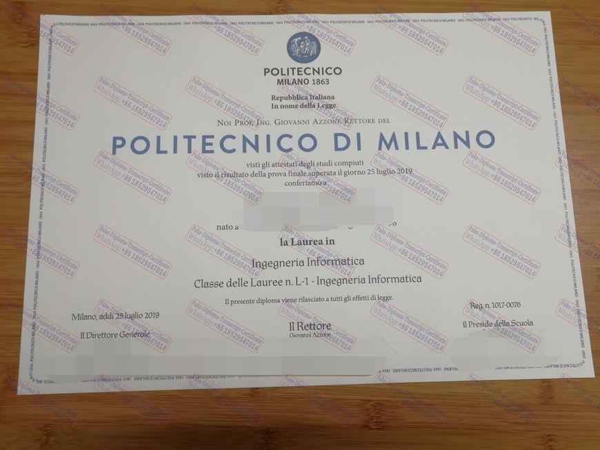 Buy fake Politecnico di Milano Degree