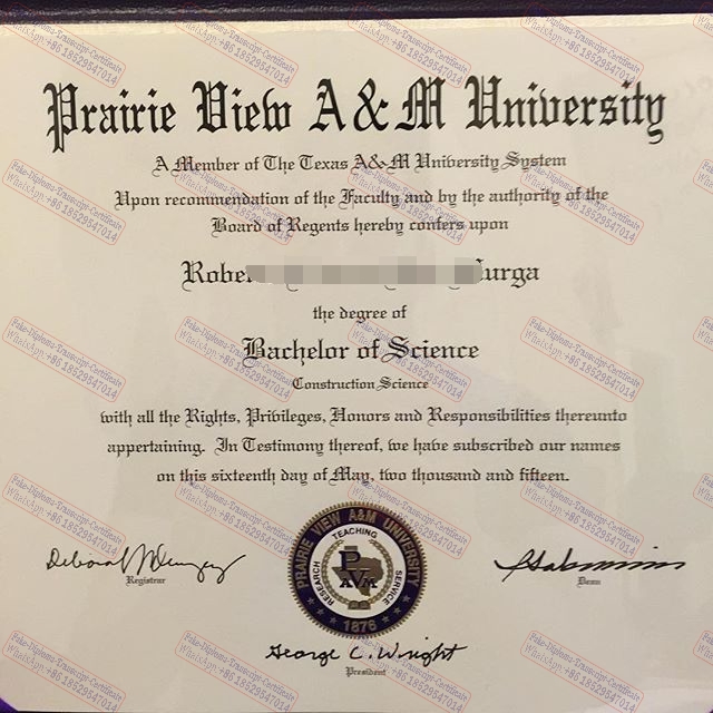 Buy fake Prairie View AM University Certificate